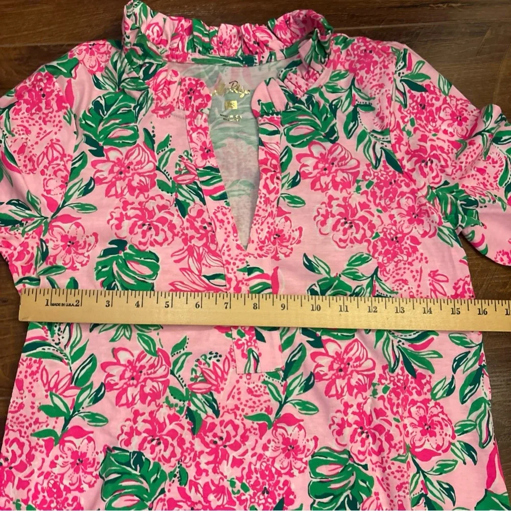 Lilly Pulitzer Pink and Green Floral Dress - Picture 6 of 10